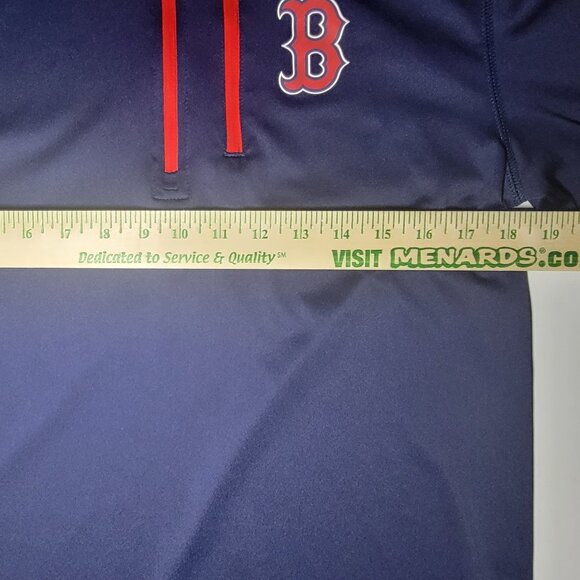 Majestic Boston Red Sox Mens Blue and Red Quarter Zippered Jacket Size Medium - Picture 10 of 13